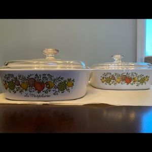 VINTAGE SET OF 2 CORNING WARE SERVING DISHES